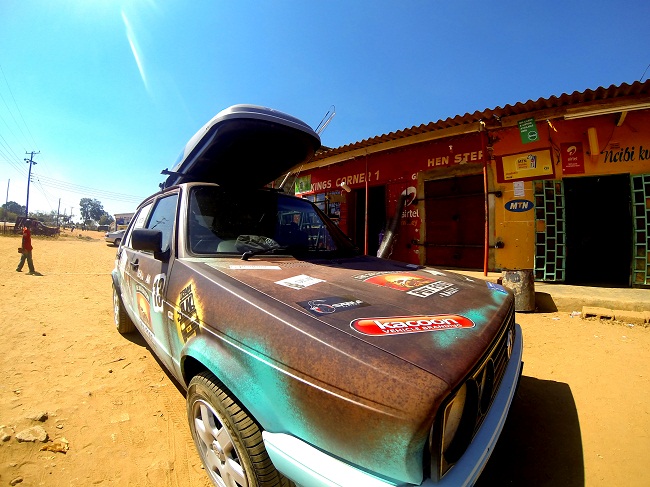 A much happier Kevin the rally car